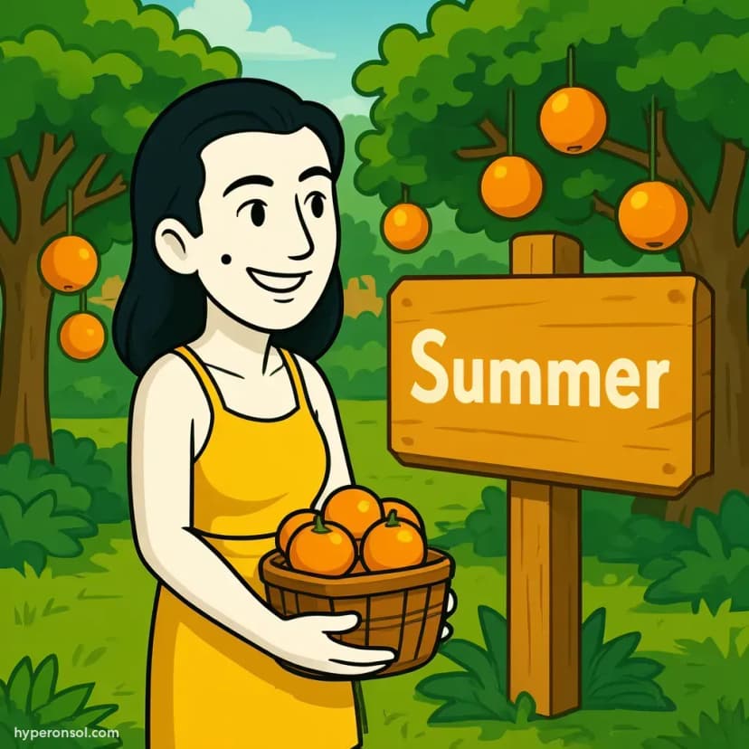 Orange trees summer